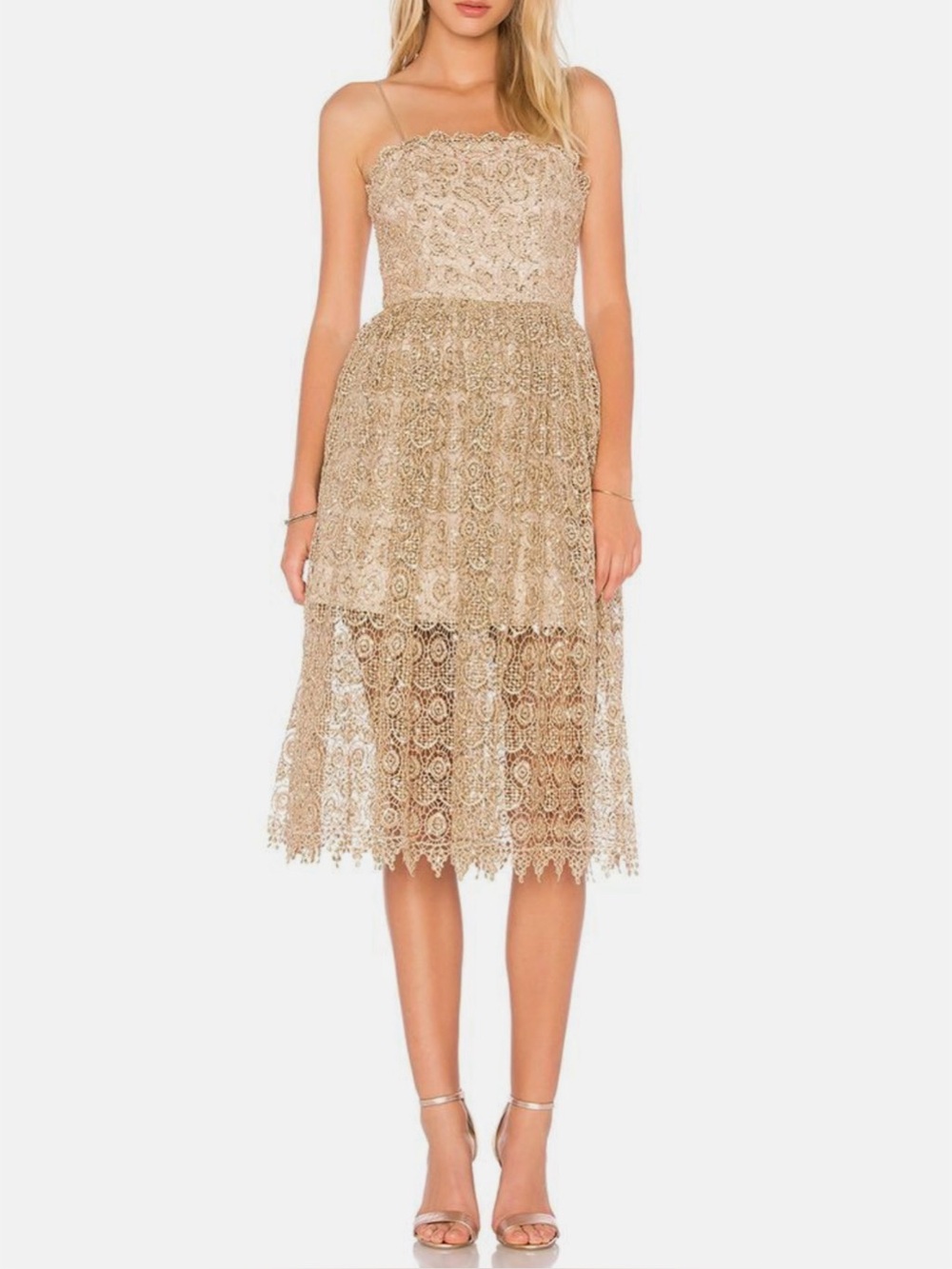 Alice + Olivia Gold Alma Dress